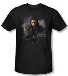 The Hobbit Shirt Movie Unexpected Journey Thorin Black Slim Fit Tee The Hobbit Shirt Movie Unexpected Journey Thorin Black Slim Fit Tee