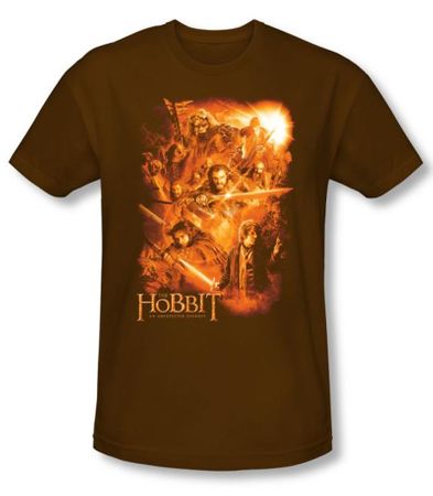 The Hobbit Shirt Unexpected Journey Adventure Coffee Slim Fit Tee