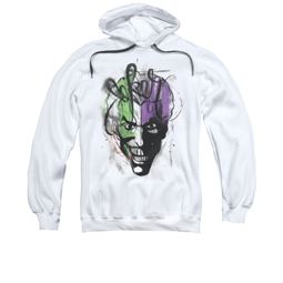 The Joker Hoodie Airbush White Sweatshirt Hoody The Joker Hoodie Airbush White Sweatshirt Hoody