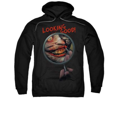 The Joker Hoodie Looking Good Black Sweatshirt Hoody