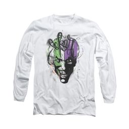 The Joker Shirt Airbush Long Sleeve White Tee T-Shirt The Joker Shirt Airbush Long Sleeve White Tee T-Shirt