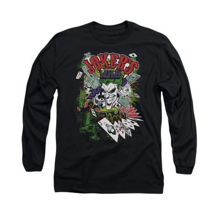 The Joker Shirt Jokers Wild Long Sleeve Black Tee T-Shirt