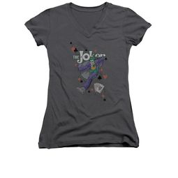 The Joker Shirt Juniors V Neck Big Step Charcoal T-Shirt The Joker Shirt Juniors V Neck Big Step Charcoal T-Shirt