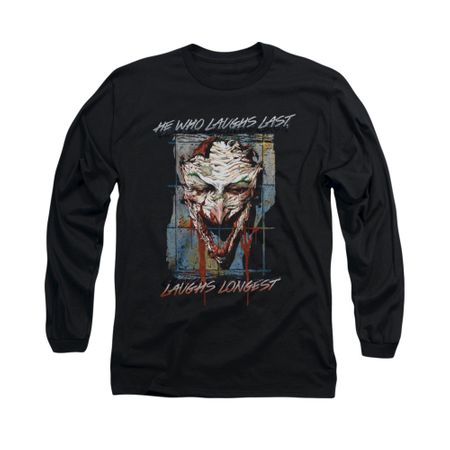 The Joker Shirt Laughs Longest Long Sleeve Black Tee T-Shirt