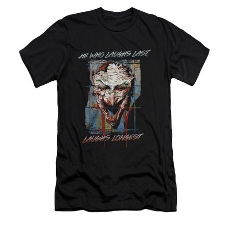 The Joker Shirt Slim Fit Laughs Longest Black T-Shirt