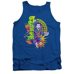 The Joker Shirt Tank Top Raw Deal Royal Blue Tanktop