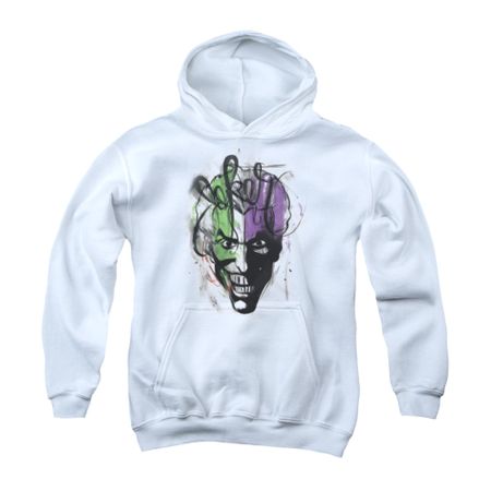 The Joker Youth Hoodie Airbush White Kids Hoody