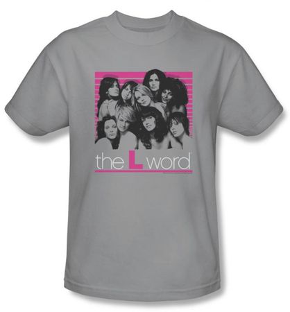 The L Word Shirt Cast Adult Silver T-Shirt Tee