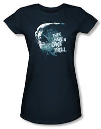 The Lord Of The Rings Juniors T-Shirt Cave Troll Navy Blue Tee Shirt