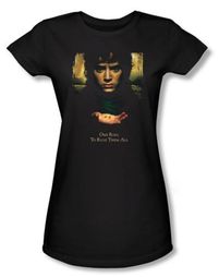 The Lord Of The Rings Juniors T-Shirt Frodo One Ring Black Tee Shirt