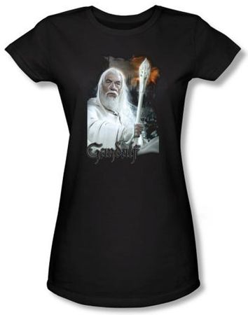 The Lord Of The Rings Juniors T-Shirt Gandalf Black Tee Shirt