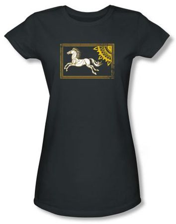 The Lord Of The Rings Juniors T-Shirt Rohan Banner Charcoal Tee Shirt