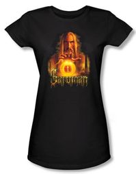 The Lord Of The Rings Juniors T-Shirt Saruman Black Shirt Tee