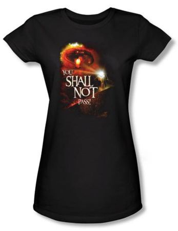 The Lord Of The Rings Juniors T-Shirt You Shall Not Pass Black Tee