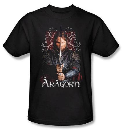 The Lord Of The Rings Kids T-Shirt Aragorn 2 Black Tee Shirt Youth