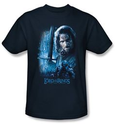 The Lord Of The Rings Kids T-Shirt Aragorn Navy Blue Tee Shirt Youth