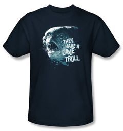 The Lord Of The Rings Kids T-Shirt Cave Troll Navy Blue Shirt Youth
