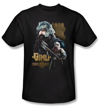 The Lord Of The Rings Kids T-Shirt Gimli Black Shirt Youth