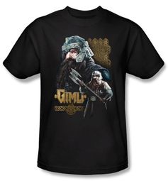 The Lord Of The Rings Kids T-Shirt Gimli Black Shirt Youth