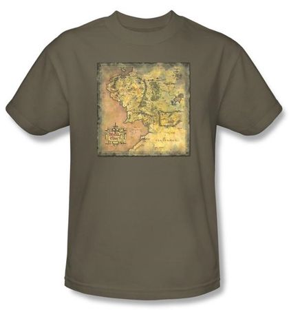 The Lord Of The Rings Kids T-Shirt Middle Earth Map Safari Shirt Youth