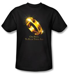 The Lord Of The Rings Kids T-Shirt One Ring Black Tee Youth