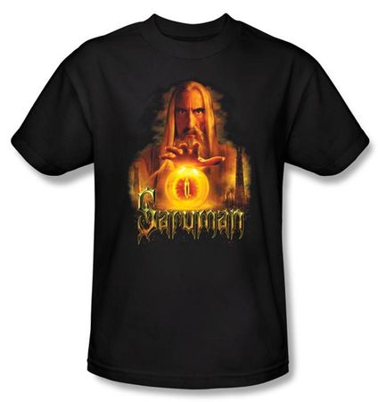 The Lord Of The Rings Kids T-Shirt Saruman Black Tee Shirt Youth