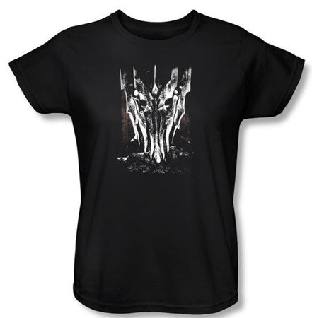 The Lord Of The Rings Ladies T-Shirt Big Sauron Head Black Shirts