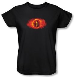 The Lord Of The Rings Ladies T-Shirt Eye Of Sauron Black Tee Shirt