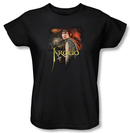 The Lord Of The Rings Ladies T-Shirt Frodo Black Tee Shirt