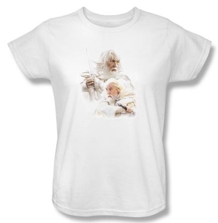 The Lord Of The Rings Ladies T-Shirt Gandalf The White Tee Shirt
