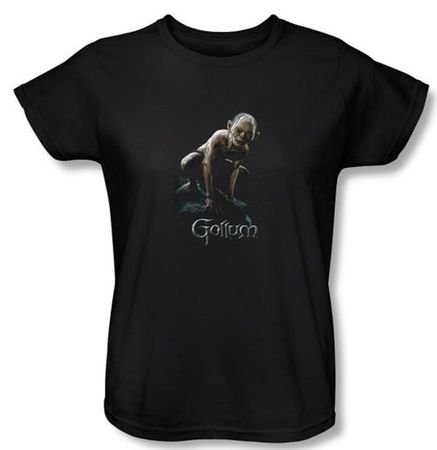 The Lord Of The Rings Ladies T-Shirt Gollum Black Tee Shirt