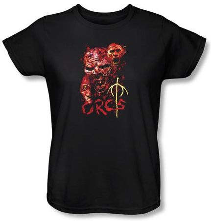 The Lord Of The Rings Ladies T-Shirt ORCS Black Tee Shirt