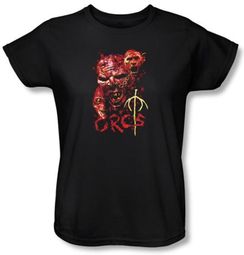 The Lord Of The Rings Ladies T-Shirt ORCS Black Tee Shirt