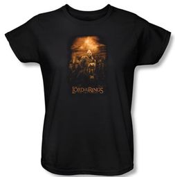 The Lord Of The Rings Ladies T-Shirt Riders Of Rohan Black Tee Shirt