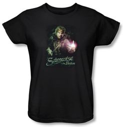 The Lord Of The Rings Ladies T-Shirt Samwise Gamgee Black Tee Shirt