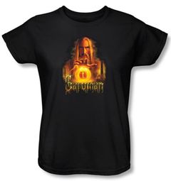 The Lord Of The Rings Ladies T-Shirt Saruman Black Shirt Tee