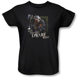 The Lord Of The Rings Ladies T-Shirt The Best Dwarf Black Tee Shirt