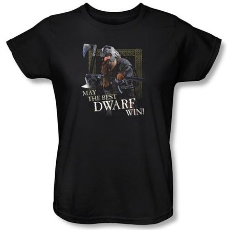 The Lord Of The Rings Ladies T-Shirt The Best Dwarf Black Tee Shirt