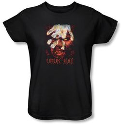 The Lord Of The Rings Ladies T-Shirt Uruk Hai Black Tee Shirt