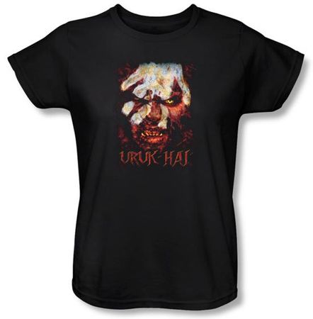 The Lord Of The Rings Ladies T-Shirt Uruk Hai Black Tee Shirt