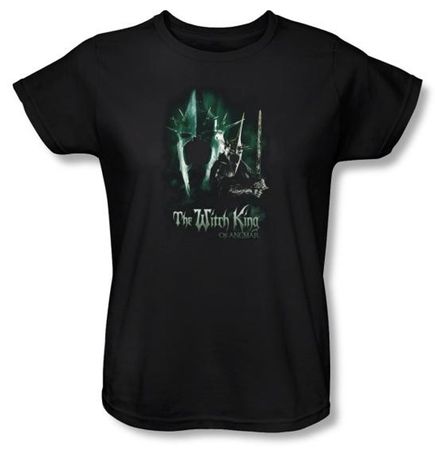 The Lord Of The Rings Ladies T-Shirt Witch King Black Tee Shirt