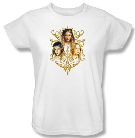  The Lord Of The Rings Ladies T-Shirt Women Of Middle Earth White Shirt