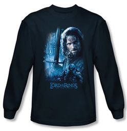 The Lord Of The Rings Long Sleeve T-Shirt Aragorn Navy Blue Tee Shirt