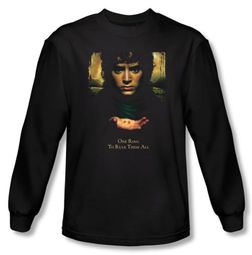 The Lord Of The Rings Long Sleeve T-Shirt Frodo One Ring Black Tee
