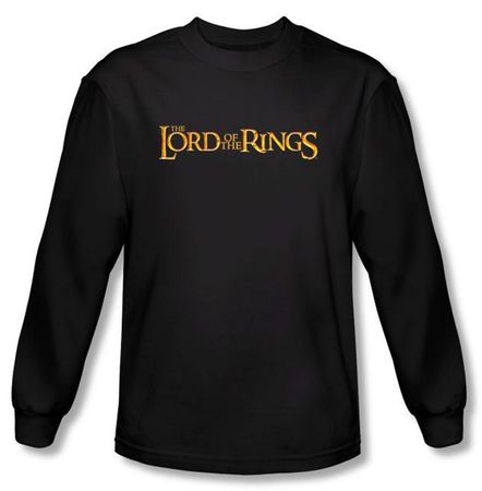 The Lord Of The Rings Long Sleeve T-Shirt LOTR Logo Black Tee Shirt