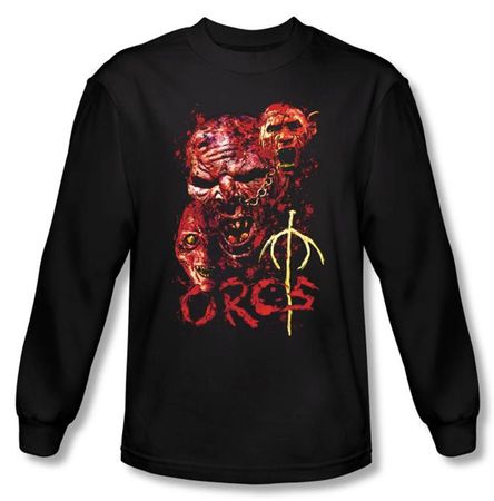 The Lord Of The Rings Long Sleeve T-Shirt ORCS Black Tee Shirt