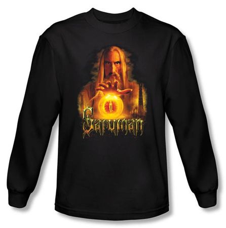 The Lord Of The Rings Long Sleeve T-Shirt Saruman Black Tee Shirt