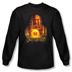 The Lord Of The Rings Long Sleeve T-Shirt Saruman Black Tee Shirt