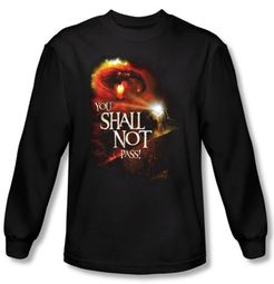 The Lord Of The Rings Long Sleeve T-Shirt You Shall Not Pass Black Tee