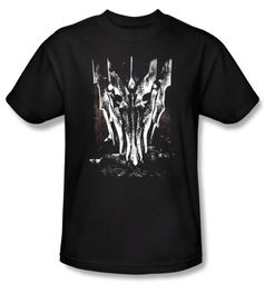 The Lord Of The Rings T-Shirt Big Sauron Head Adult Black Tee Shirt